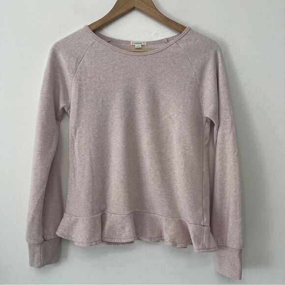 Crewcuts Blush Pink Sweatshirt Ruffle Bottom size 14 - Picture 1 of 8